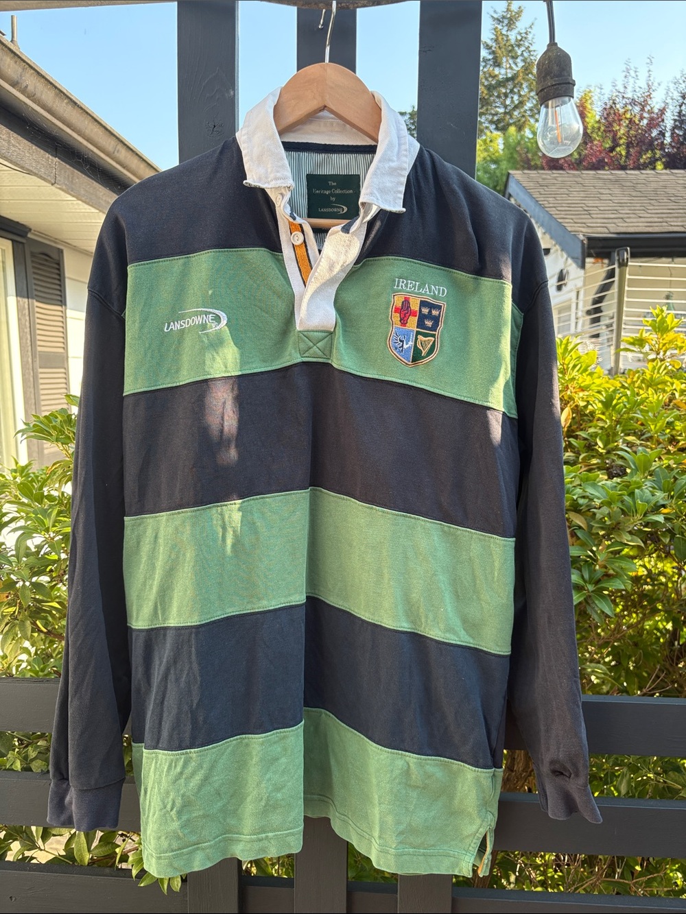 Ireland Men's Rugby jersey Shirt - Green & Black